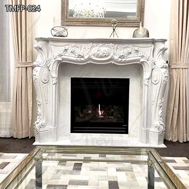 White Marble Fireplace Mantels