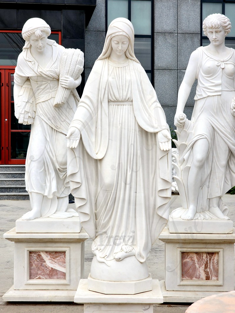 Mother Mary Statue Stepping on a Snake