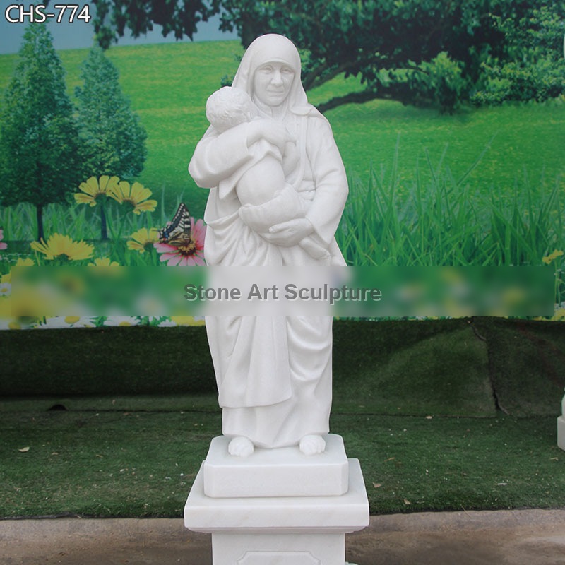 5.8 Feet St Teresa of Calcutta with Children Statue detail image