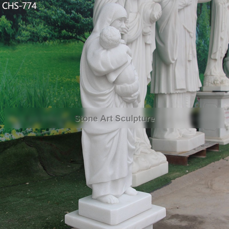 5.8 Feet St Teresa of Calcutta with Children Statue detail image