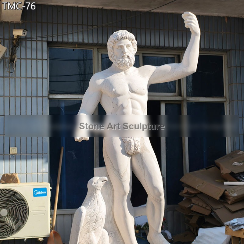6 Feet Famous Marble Zeus Greek God Statue TMC-76 detail image