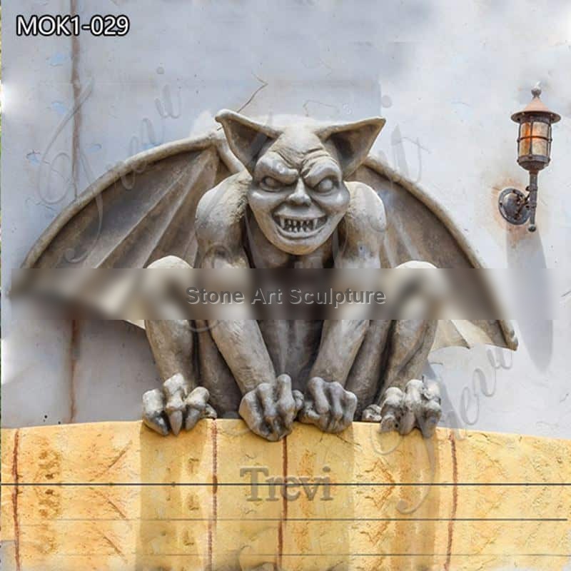Antique Marble Gargoyle Statues Outdoor Roof Decor for Sale MOK1-029