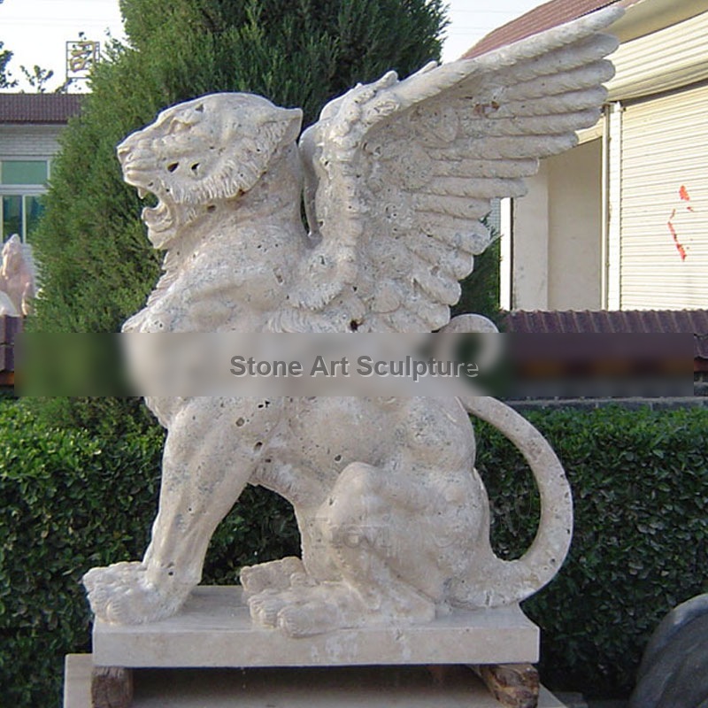 Antique Marble Stone Gargoyle Garden Statues for Driveway detail image