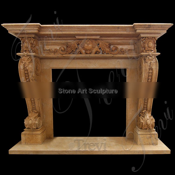 Buy Antique Marble Tile Fireplace Mantelpiece Ornaments TMFP-16