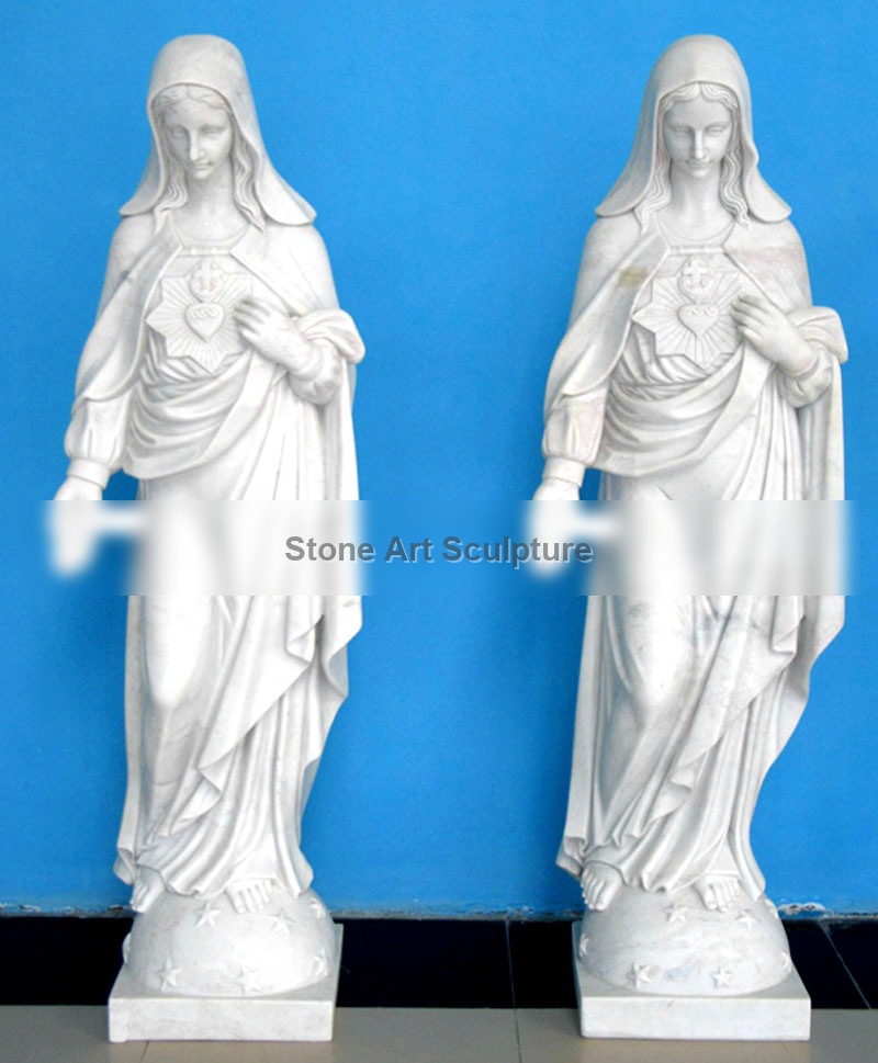 Buy holy mother immaculate heart of mary outdoor statue catholic religious garden statues online TCH-223 detail image