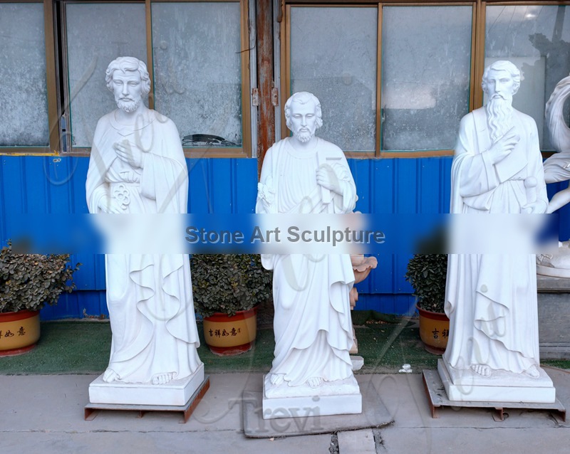 High Quality Catholic Religious Saint Peter Marble Statue for Sale CHS-251 detail image