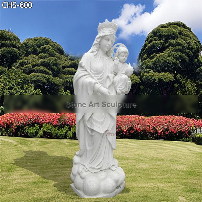 Life Size White Marble Our Lady of Perpetual Help Statue for Sale CHS-600