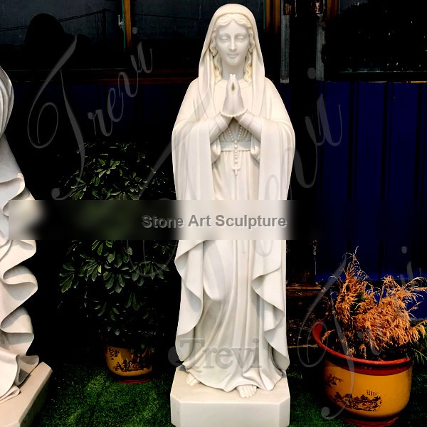 White Marble Our Lady of Lourdes Statue Church Suppliers CHS-707