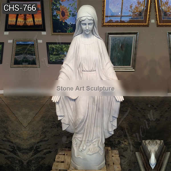 Full Size White Marble Mother Mary Statue Factory Supply CHS-766