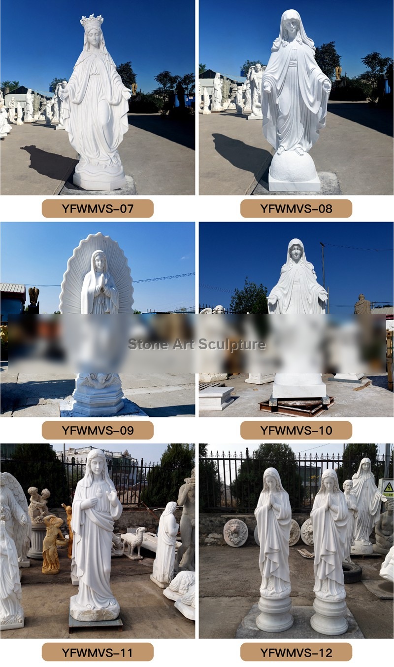 Life Size Bavarian Madonna and Child Marble Statue for Sale CHS-783 detail image