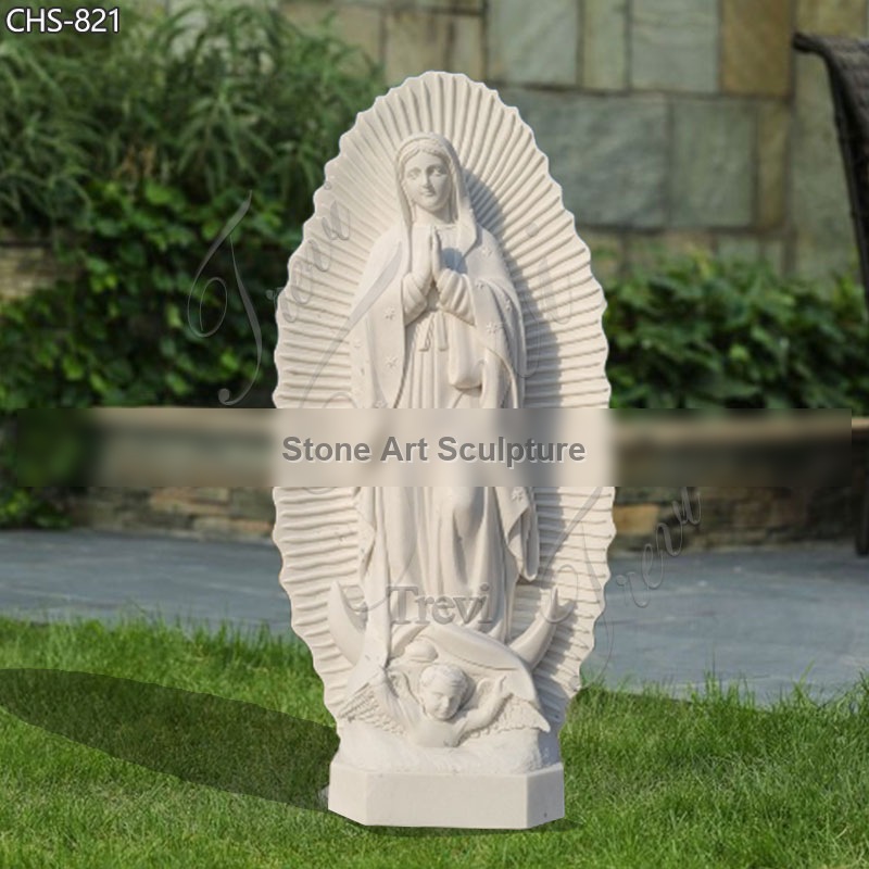 Large Marble Virgen De Guadalupe Garden Statue for Sale CHS-821