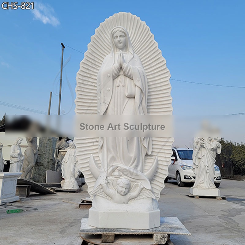 Large Marble Virgen De Guadalupe Garden Statue for Sale CHS-821 detail image