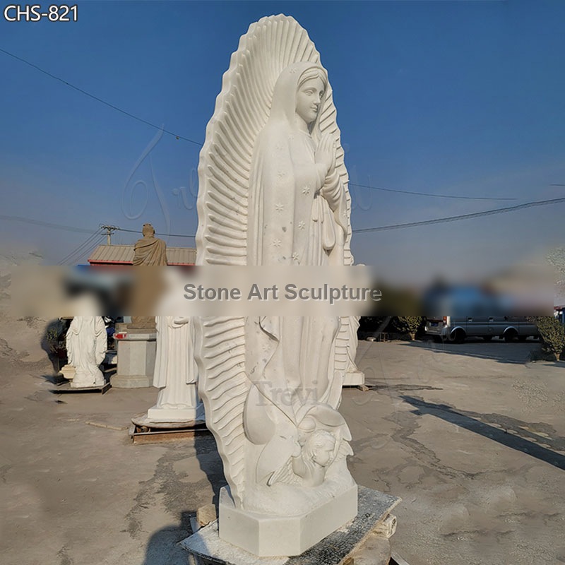 Large Marble Virgen De Guadalupe Garden Statue for Sale CHS-821 detail image
