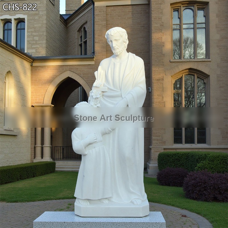 White Marble Jesus Statue Baby Jesus Statue for Sale