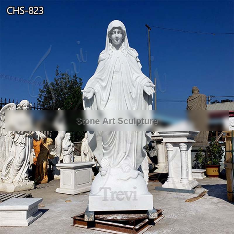 Customized Marble Virgin Mary Statue Hot Church Decoration Supplier CHS-823 detail image