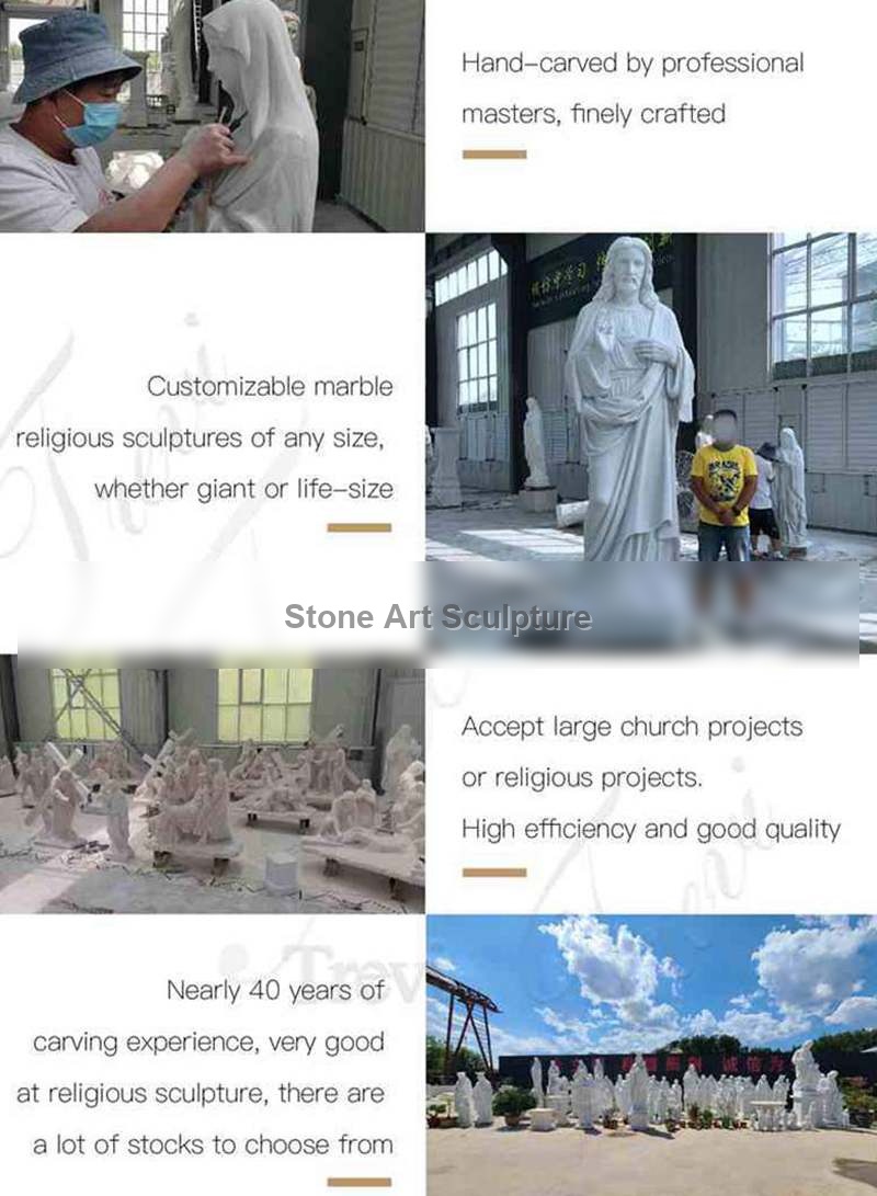 Customized Marble Virgin Mary Statue Hot Church Decoration Supplier CHS-823 detail image