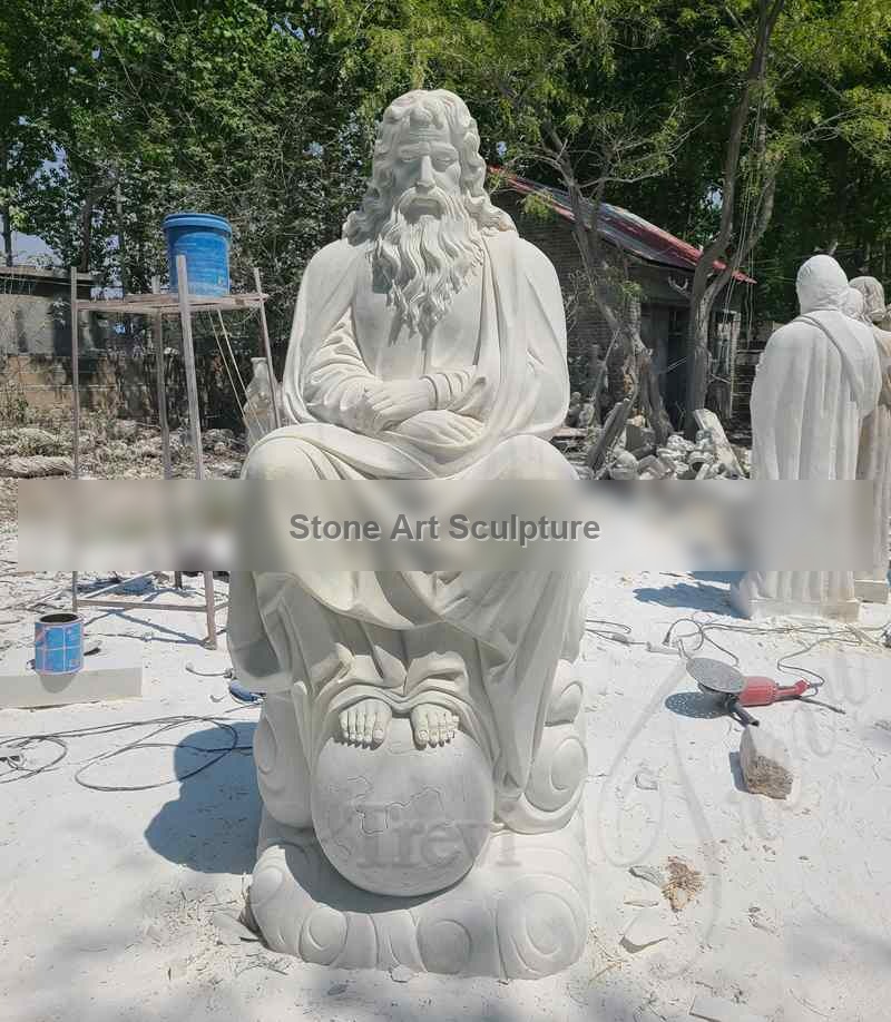 Life Size Marble Jesus Earth Statue Church Decoration for Sale CHS-824 detail image
