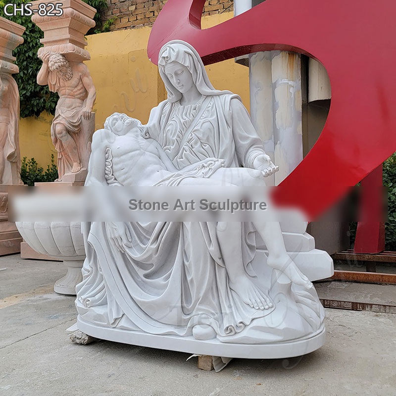 Life Size Marble Pieta Statue Church Decoration for Sale CHS-825 detail image