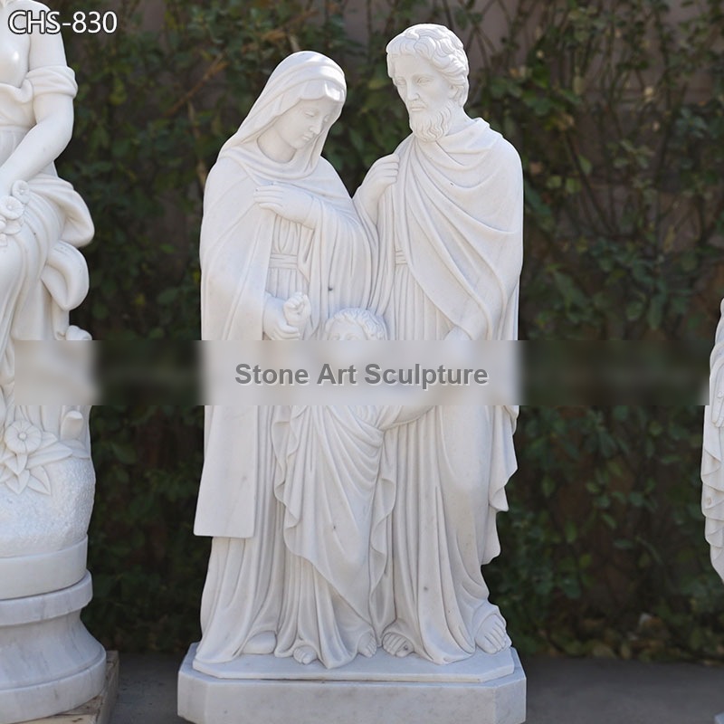 6 feet Marble Holy Family Statue Catholic Church Decor CHS-830 detail image