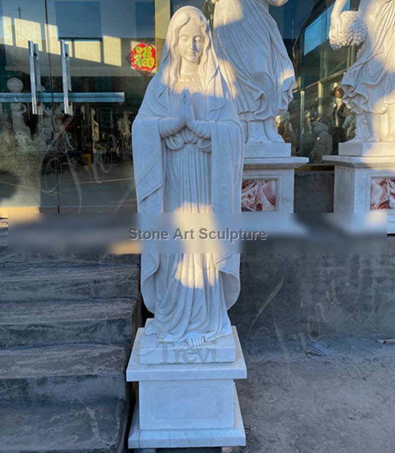 Marble Outdoor Mother Mary Statue Garden Decor for Sale CHS-835 detail image