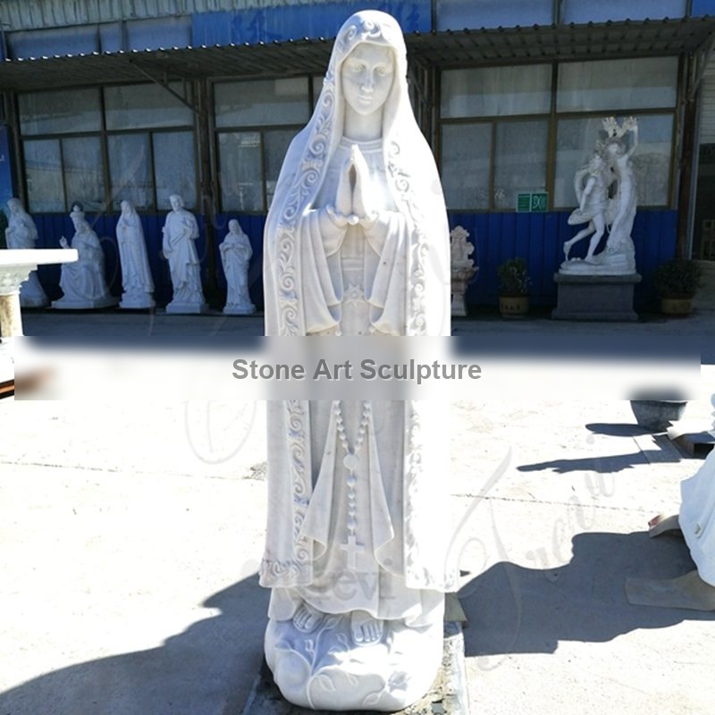 Marble Our Lady of Fatima Statue And Children Outdoor Decor for Sale CHS-839 detail image