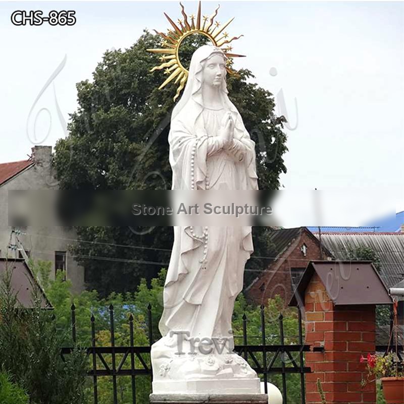 Marble Virgin Mary Outdoor Statue Antique Religious Art for Sale CHS-865