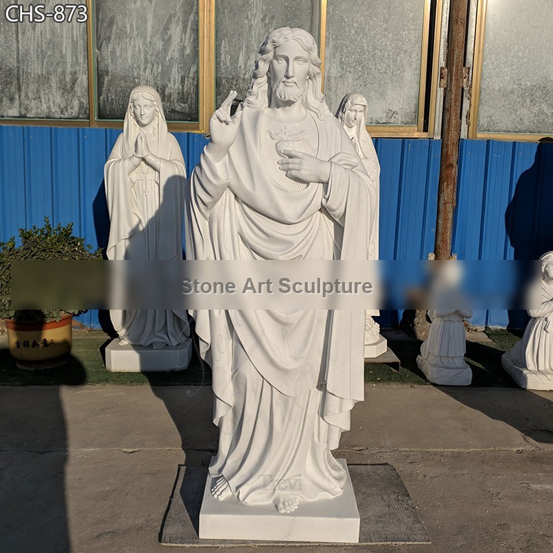 Life Size Marble Jesus Statue with Sacred Heart for Sale CHS-873