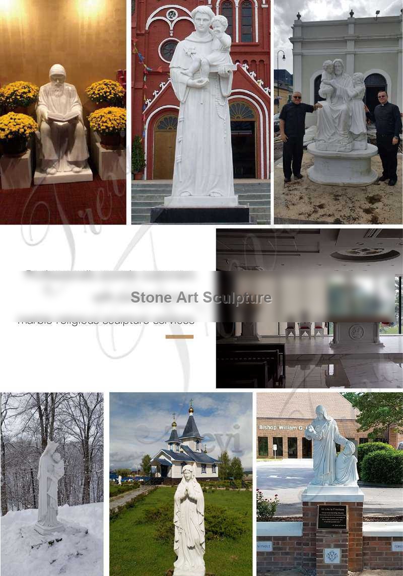 Blessed Virgin Mary Garden Statue with a Halo Behind for Sale CHS-883 detail image