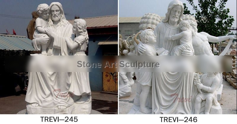 Hand Carving Marble Holy Family Statue Online Sale CHS-889 detail image