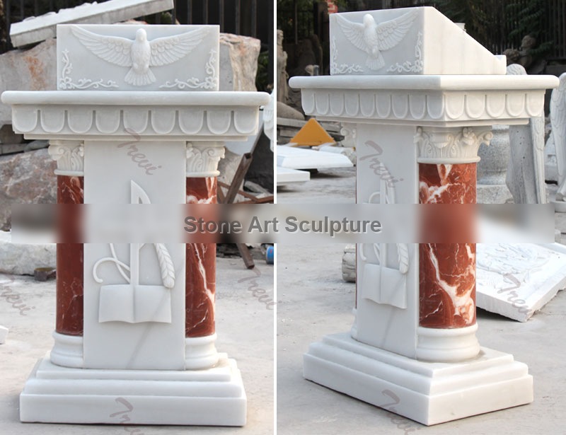 Classical church lecterns and pulpits marble furniture for sale TCH-111 detail image