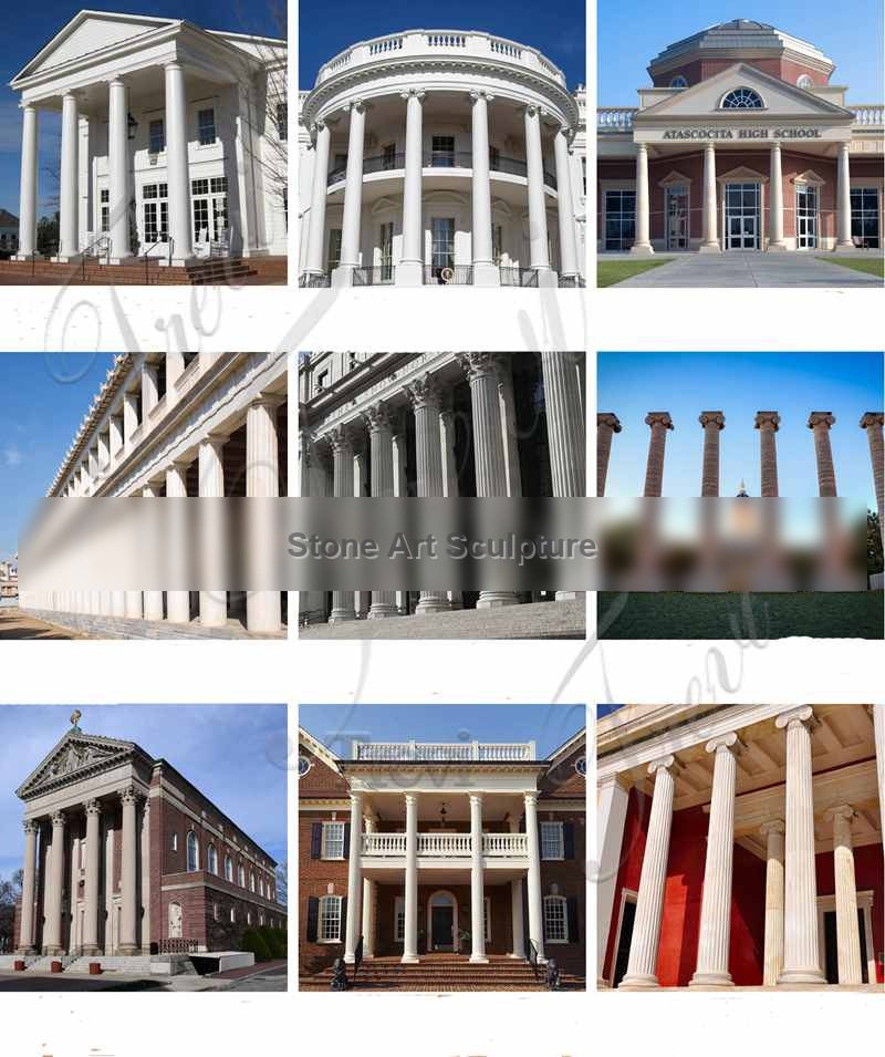 Contemporary White Marble Columns Home Decor for Sale MOKK-999 detail image