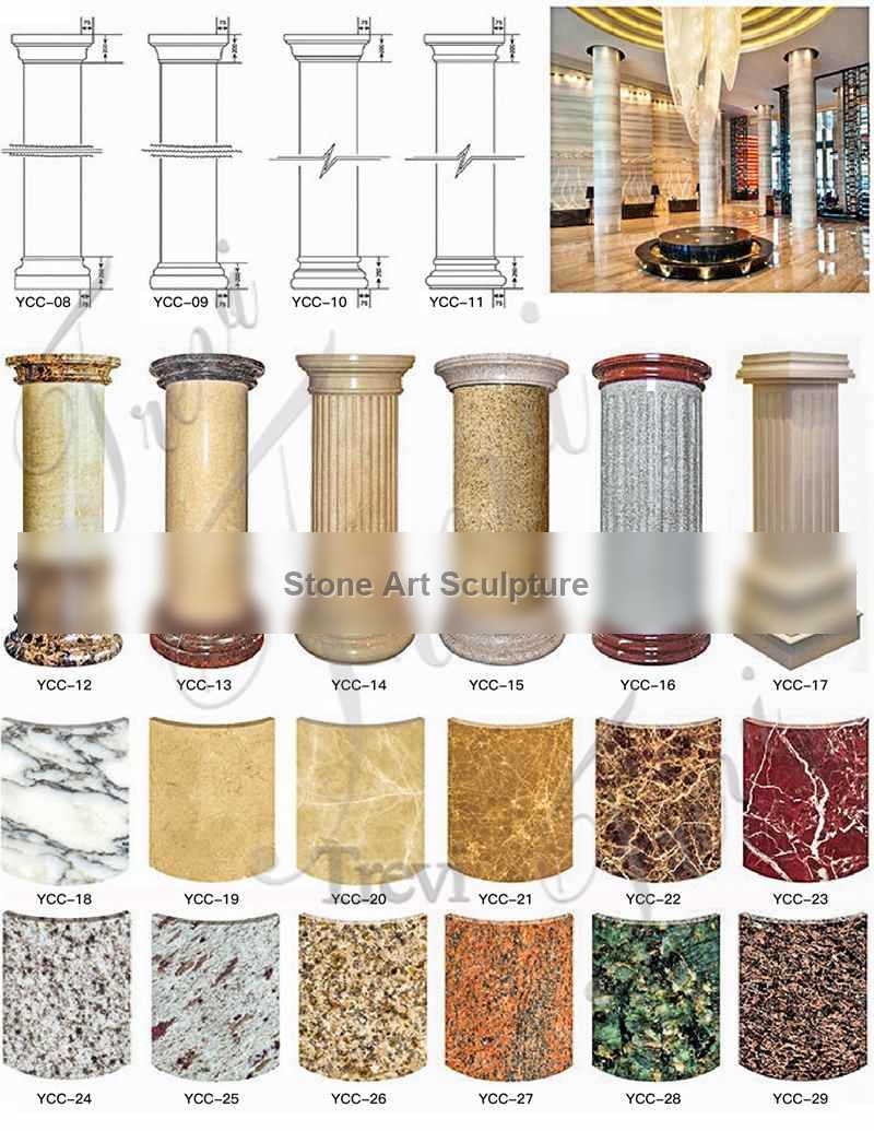 Contemporary White Marble Columns Home Decor for Sale MOKK-999 detail image