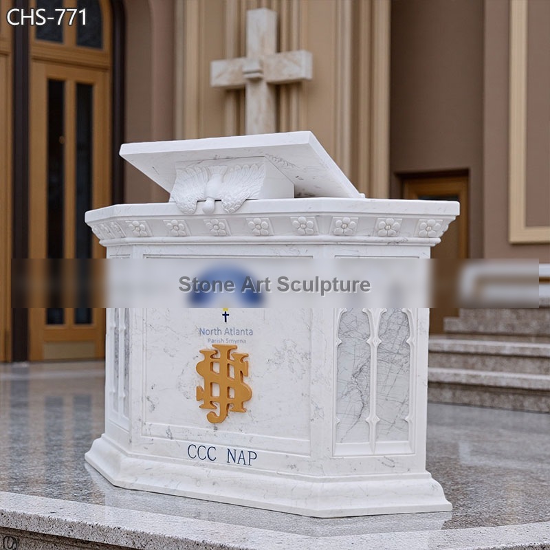 Carrara Marble Church Pulpit for Sale