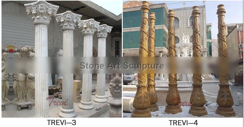 Decorative support white marble rectangular corinthian columns for sale TMC-9 detail image