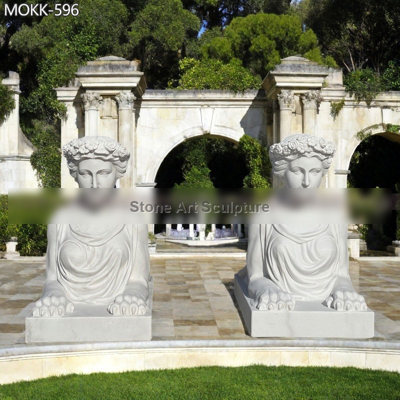 Exquisite Marble Female Sphinx Statues for Sale detail image