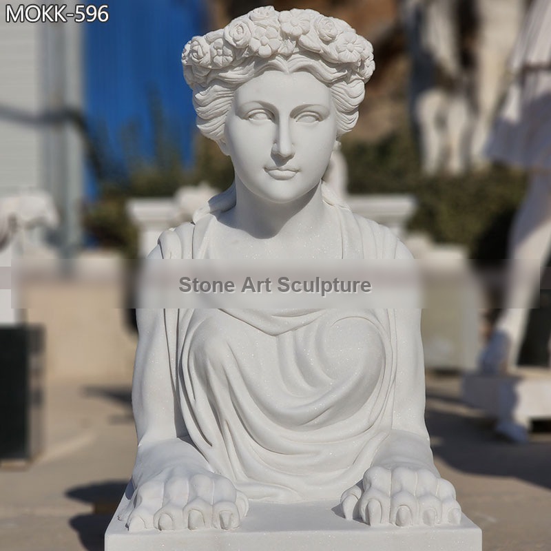 Exquisite Marble Female Sphinx Statues for Sale detail image
