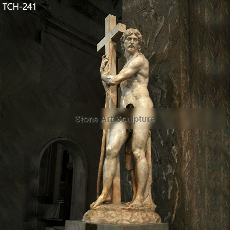 Famous Michelangelo Marble Risen Jesus Christ Statue for Sale