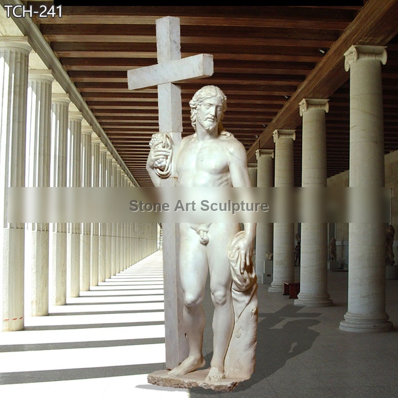 Famous Michelangelo Marble Risen Jesus Christ Statue for Sale detail image