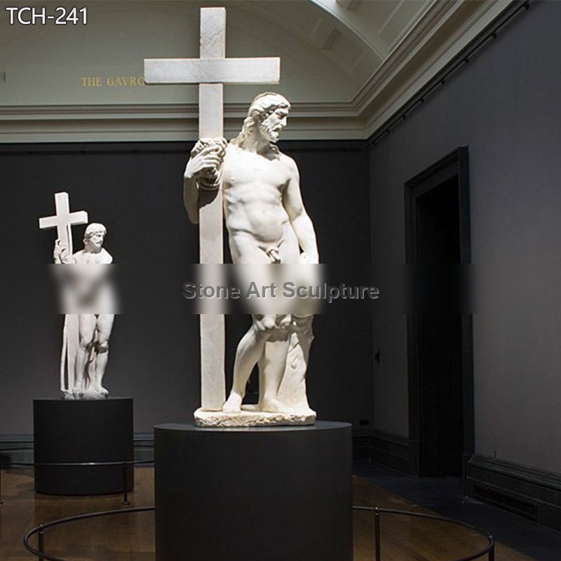 Famous Michelangelo Marble Risen Jesus Christ Statue for Sale detail image