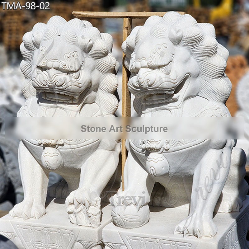 Forbidden City Guardian Lion Feng Shui Foo Dogs Placement for Home TMA-98 detail image