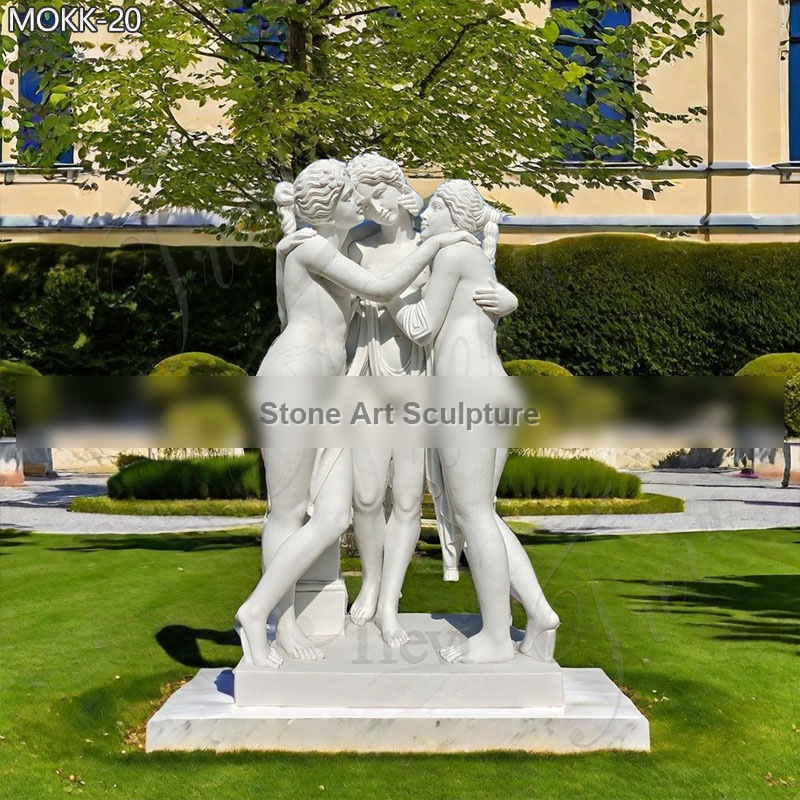 Garden Marble 3 Graces Sculpture Louvre Replica for Sale TMC-20