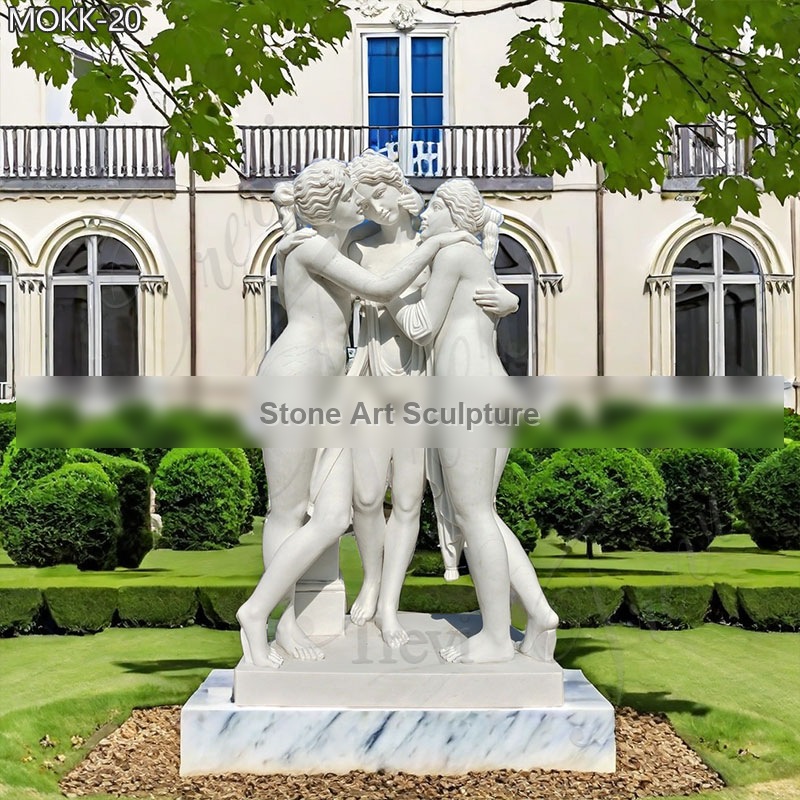 Garden Marble 3 Graces Sculpture Louvre Replica for Sale TMC-20 detail image