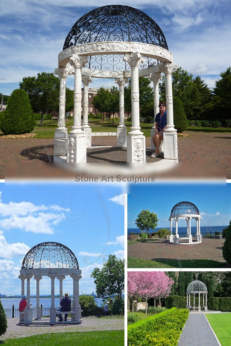 Gazebo Manufacturer Large Marble Gazebo Wedding Gazebo Decor for Sale Mokk-518 detail image