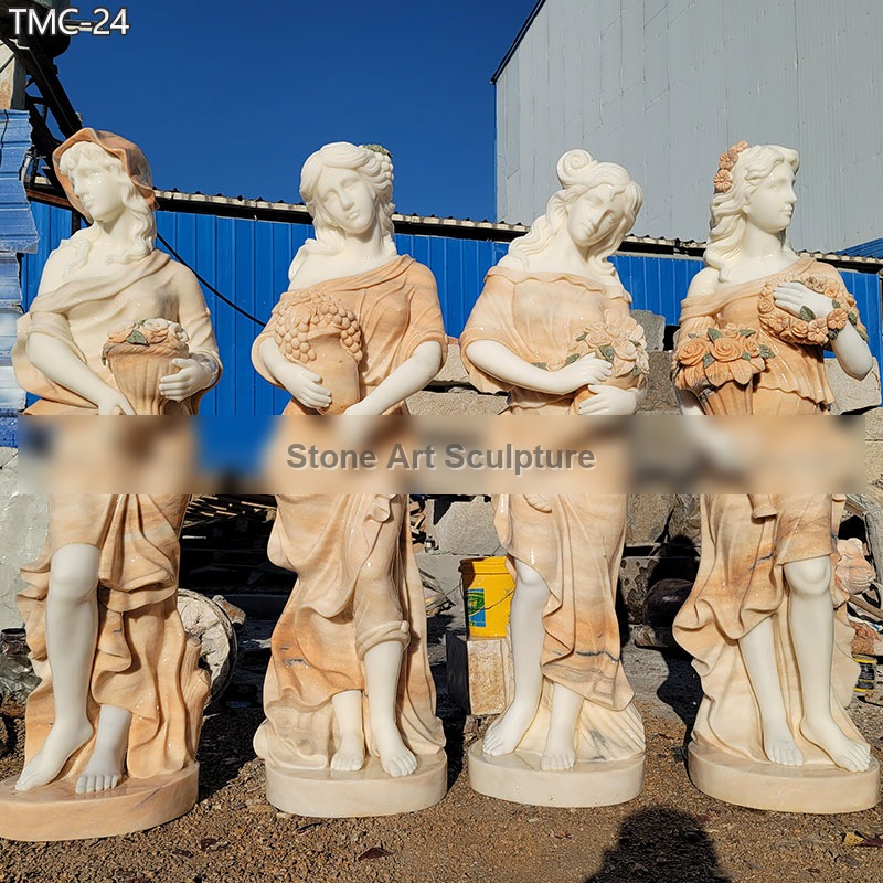 Goddesses of the Four Seasons Marble Statues for Garden TMC-24 detail image