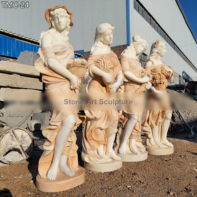 Goddesses of the Four Seasons Marble Statues for Garden TMC-24 detail image