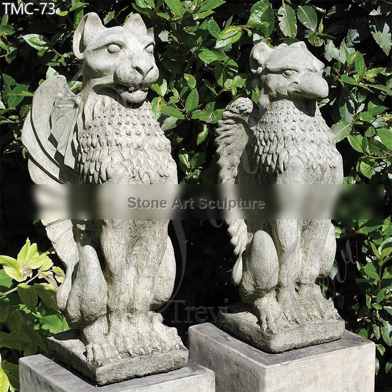 Gothic Stone Griffin Gargoyle Statue Garden Decor for Sale TMC-73 detail image