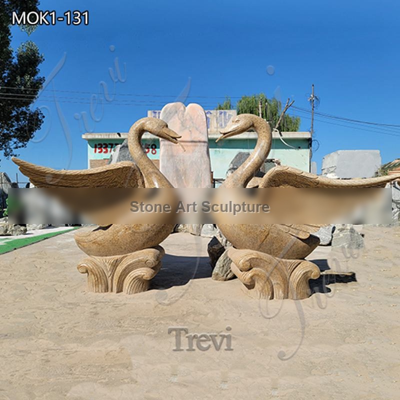 High-Quality Granite Swan Statue for Garden Supplier MOK1-131