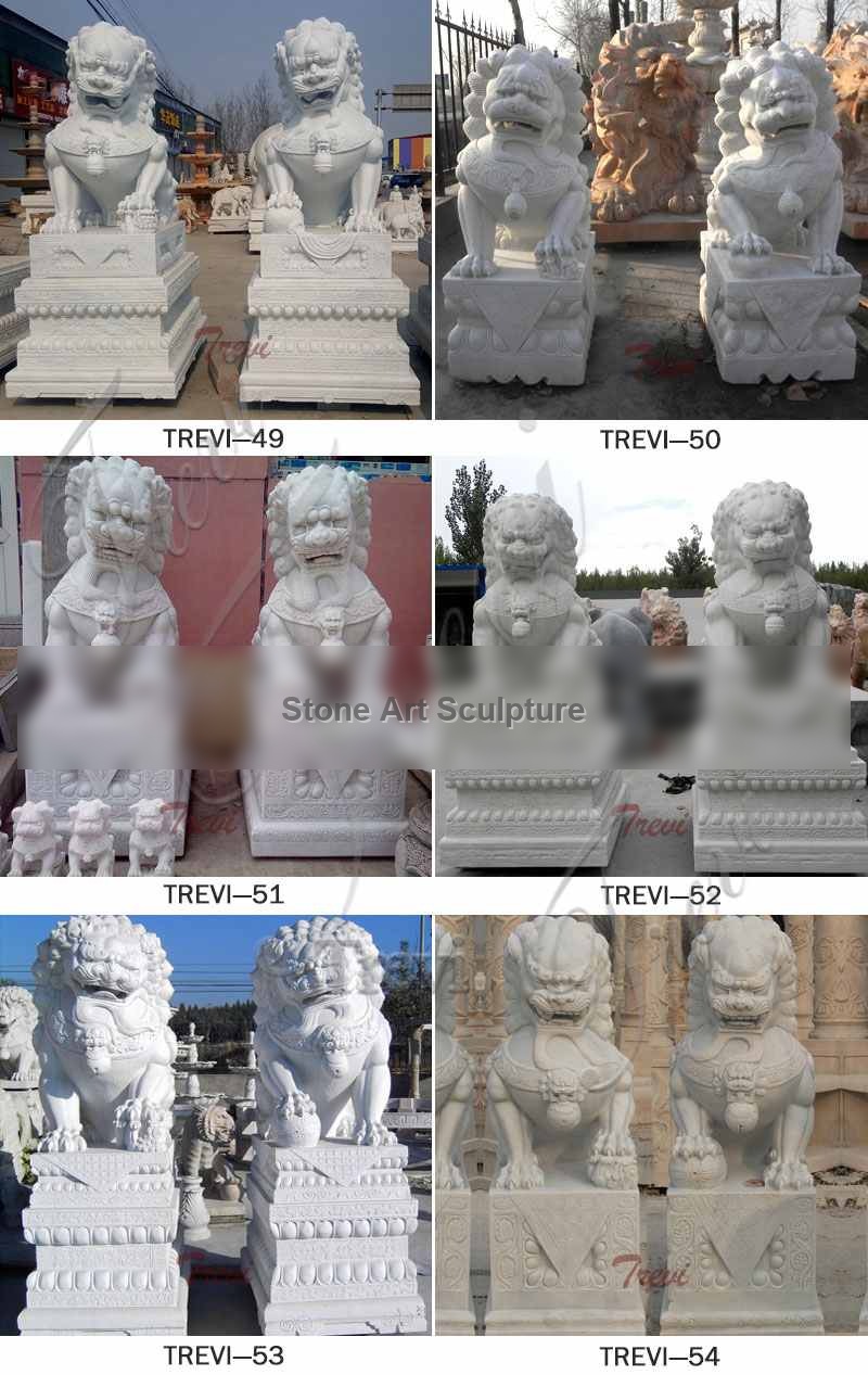 Large Granite Chinese Foo Dog Statue Outdoor Decor for Sale MOK1-027 detail image