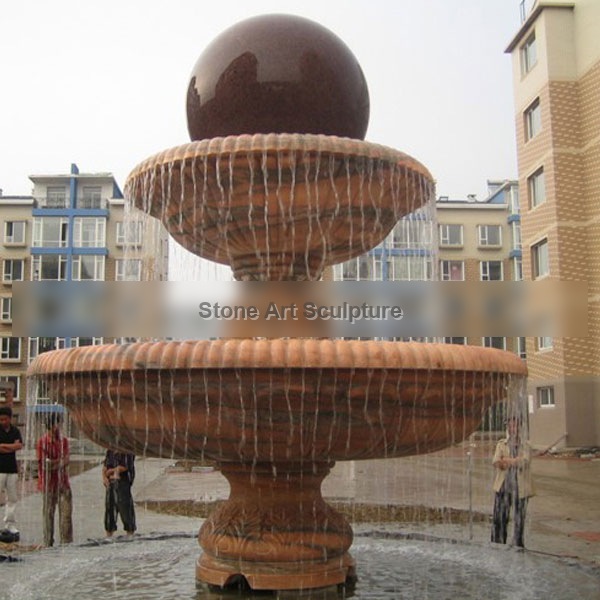 Large granite sphere water fountains for the garden MOKK-179