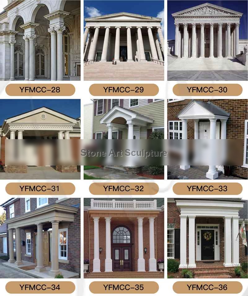 Large House Solid Marble Corinthian Columns for Sale TMC-11 detail image